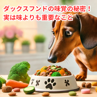 ダックスフンドの味覚の秘密!実は味よりも重要なこと