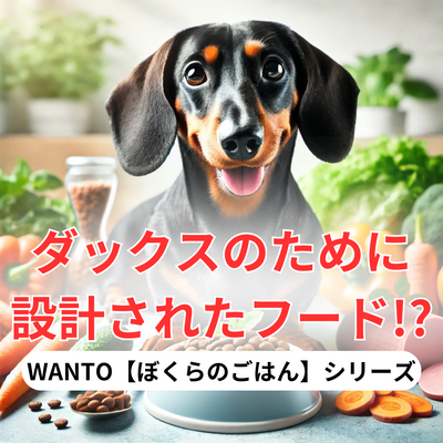 ダックスフンドのために設計されたフード!?WANTO【ぼくらのごはん】シリーズ